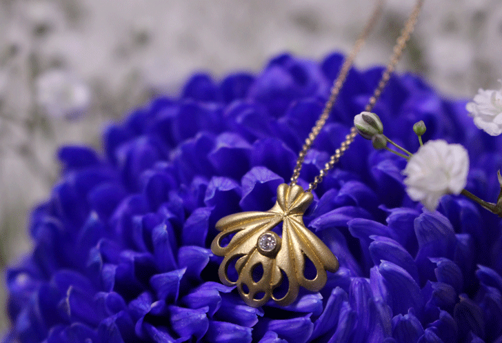 shell soul necklace シェル　ネックレス　ひと粒　ダイヤ